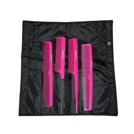 Denman Precision Comb Set Pink