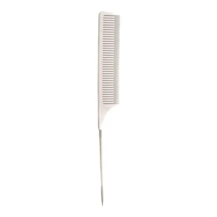 BarberBro. Pin Tail Sectioning Comb - White