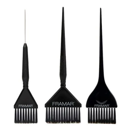 Framar Family Pack Brush Set Black - 3 Pack