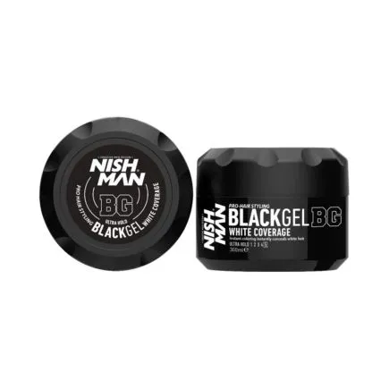 Nishman Ultra Hold Hair Styling Black Gel 300ml
