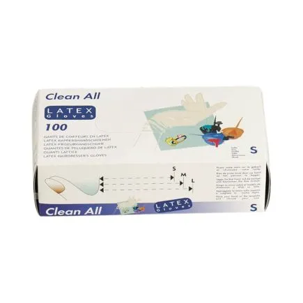 Sibel White Powder Free Latex Disposable Gloves, Large, Pack of 100