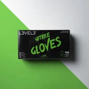 L3VEL3 Professional Nitrile Gloves Medium Lime - 100 Pack