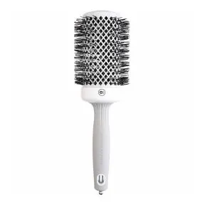 Olivia Garden Expert Blowout Round Hair Brush Shine White & Grey 55mm