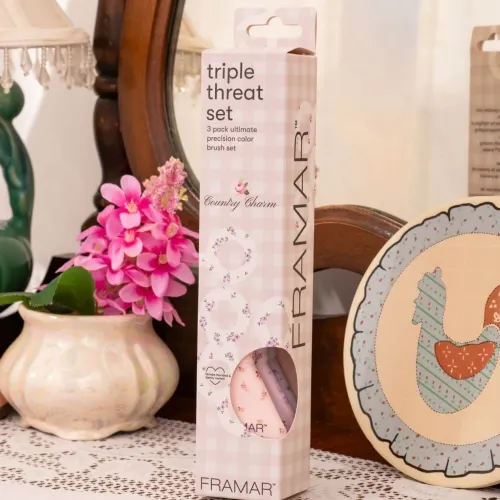 Framar Country Charm Triple Threat Tint Brush Set