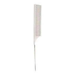 BarberBro. Pin Tail Sectioning Comb - White