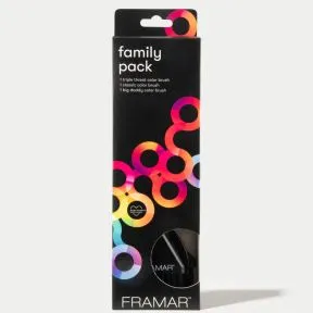 Framar Family Pack Brush Set Black - 3 Pack