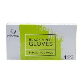 Colortrak Black Vinyl Disposable Gloves Small 100 Pack