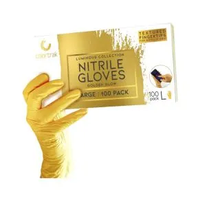 Colortrak Luminous Collection Nitrile Gloves Golden Glow - Large